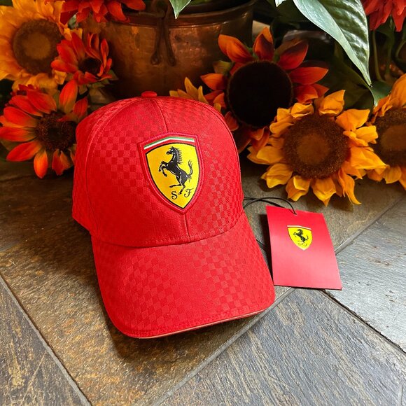 F1 Scuderia Ferrari New Race Check Cap (NWT) - Picture 4 of 11